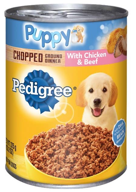 pedigree puppy feeding chart