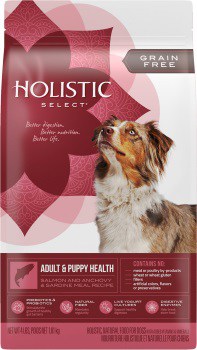 Holistic Select Adult & Puppy Health Salmon, Anchovy, & Sardine Meal Grain-Free Dry Dog Food Holistic Select Adult & Puppy Health Salmon, Anchovy, & Sardine Meal Grain-Free Dry Dog Food