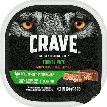 Crave Turkey Pate With Shreds Of Real Chicken Grain-Free Dog food Trays Crave Turkey Pate With Shreds Of Real Chicken Grain-Free Dog food Trays